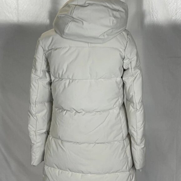 NEW SAVE THE DUCK Women's Parka Hooded Bethany Coat Size XXS Beige - Picture 7 of 7